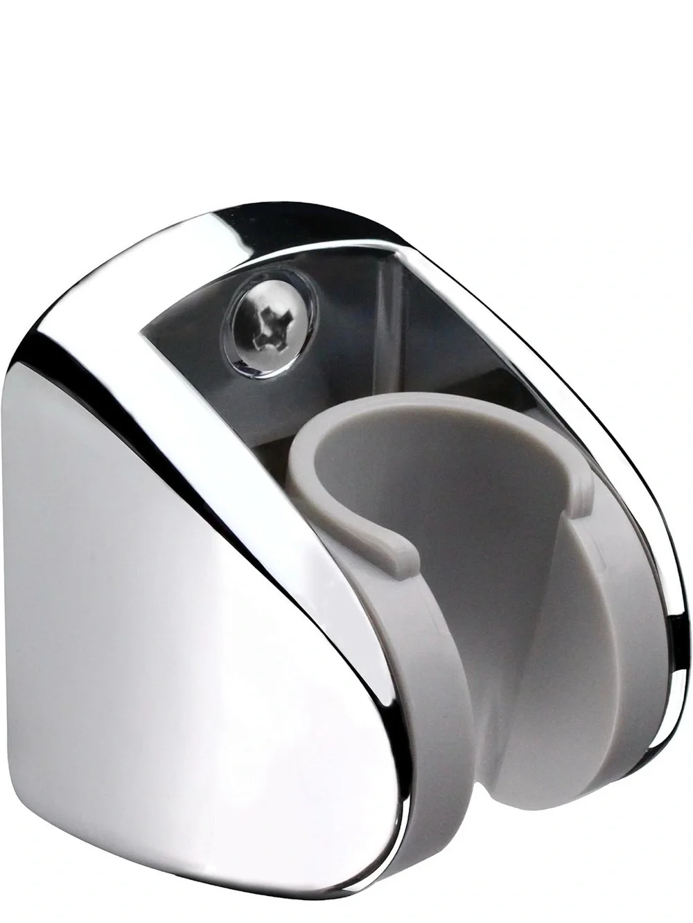 Chrome and White Shower Head Holder
